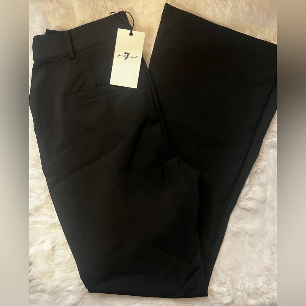 NWT 7 For All Mankind Classic Black Trousers - Picture 4 of 7